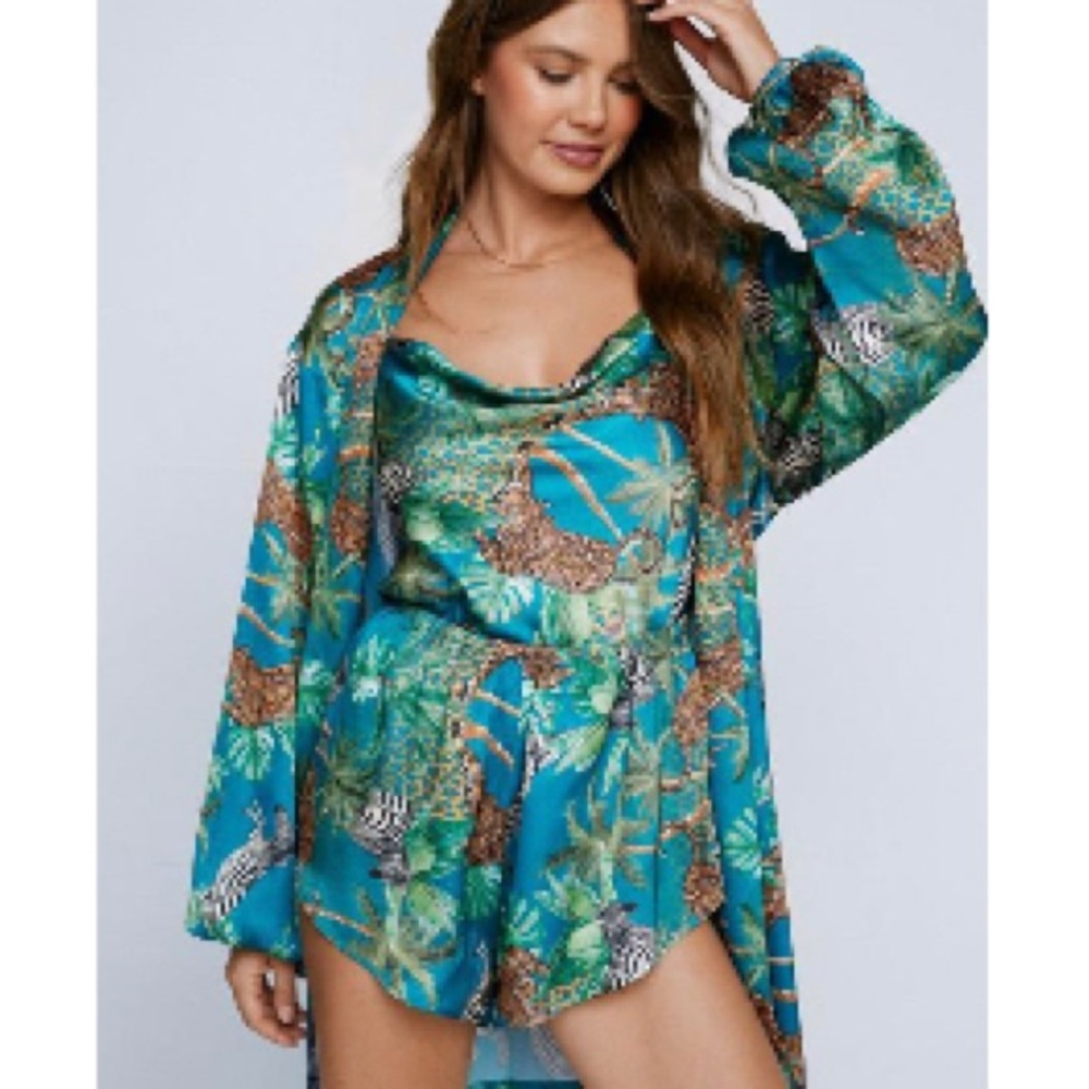 Safari Print Repurposed 3 Piece Sleep Set from Nasty Gal